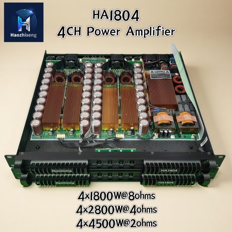 H1804 18000W 4 Channel 1U Class D Stereo Audio Power Amplifier