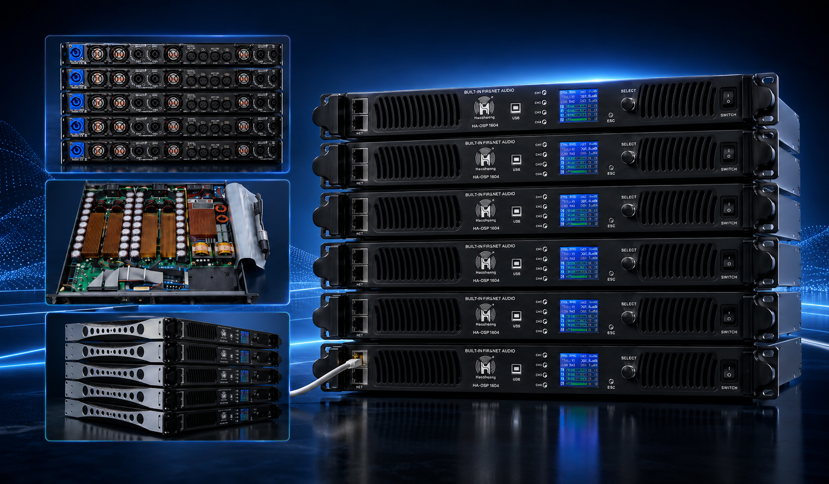 HA-DSP1804 Professional Power Amplifier by Haozhiseng Audio
