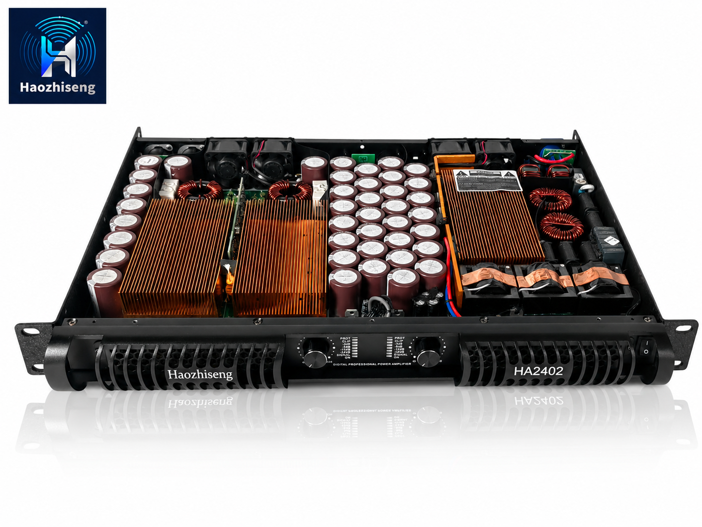 HA2402 12600W 2-Channel 1U Class D PA Subwoofer Power Amplifier