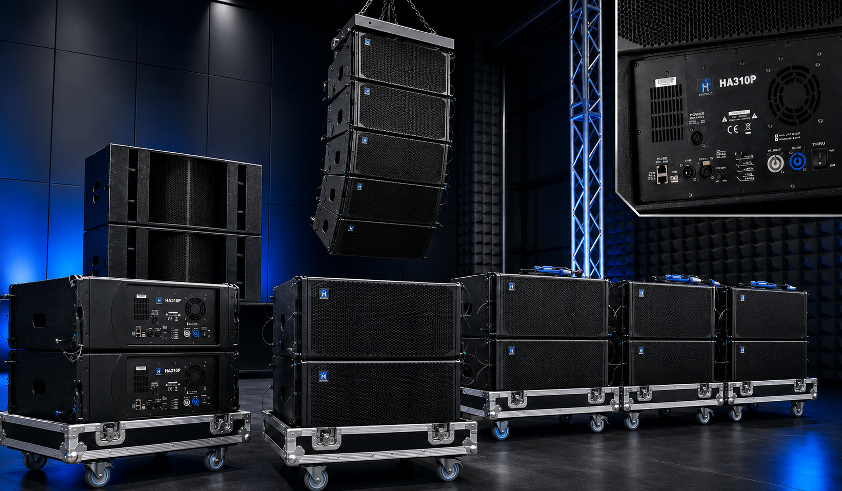 Haozhiseng Audio HA310P Dual 10-inch Active Line Array Speaker