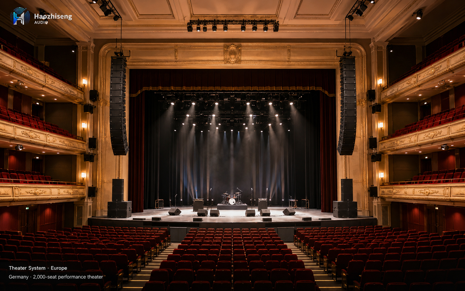 Theater System installation in a 2,000-seat performing arts theater in Germany