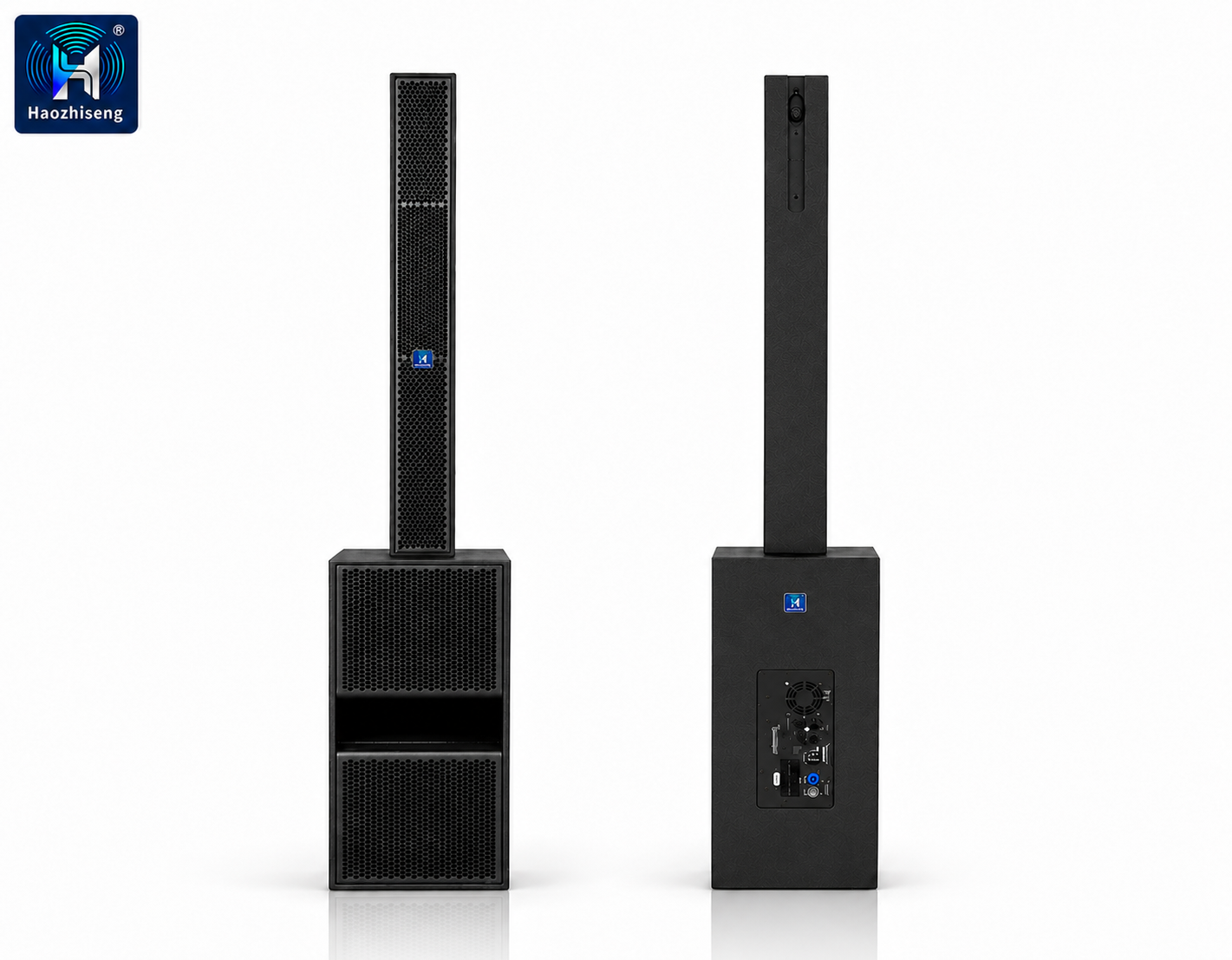 CY65 & CY12SUB 2-Way 6×5-Inch Active Compact Column Speaker Sound System with Powered Subwoofer