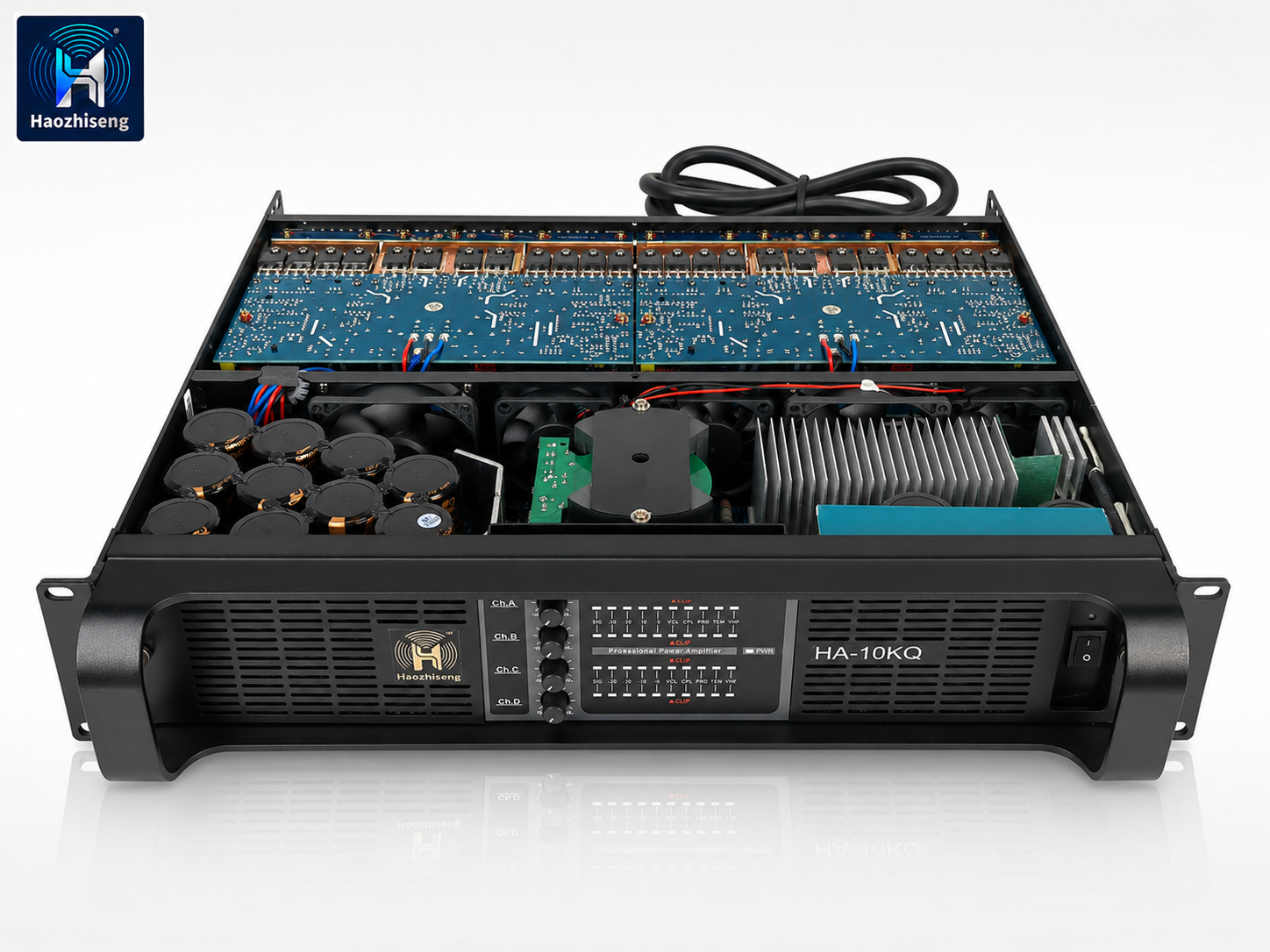 HA10KQ 10000W 4-Channel Professional Audio Power Amplifier with PFC Switching Power Supply