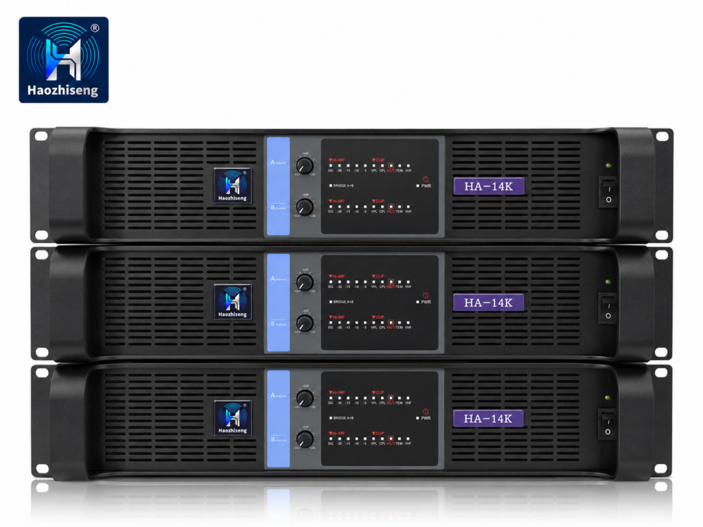 HA14K 14000W 2-Channel Professional Subwoofer Power Amplifier with PFC Switching Power Supply
