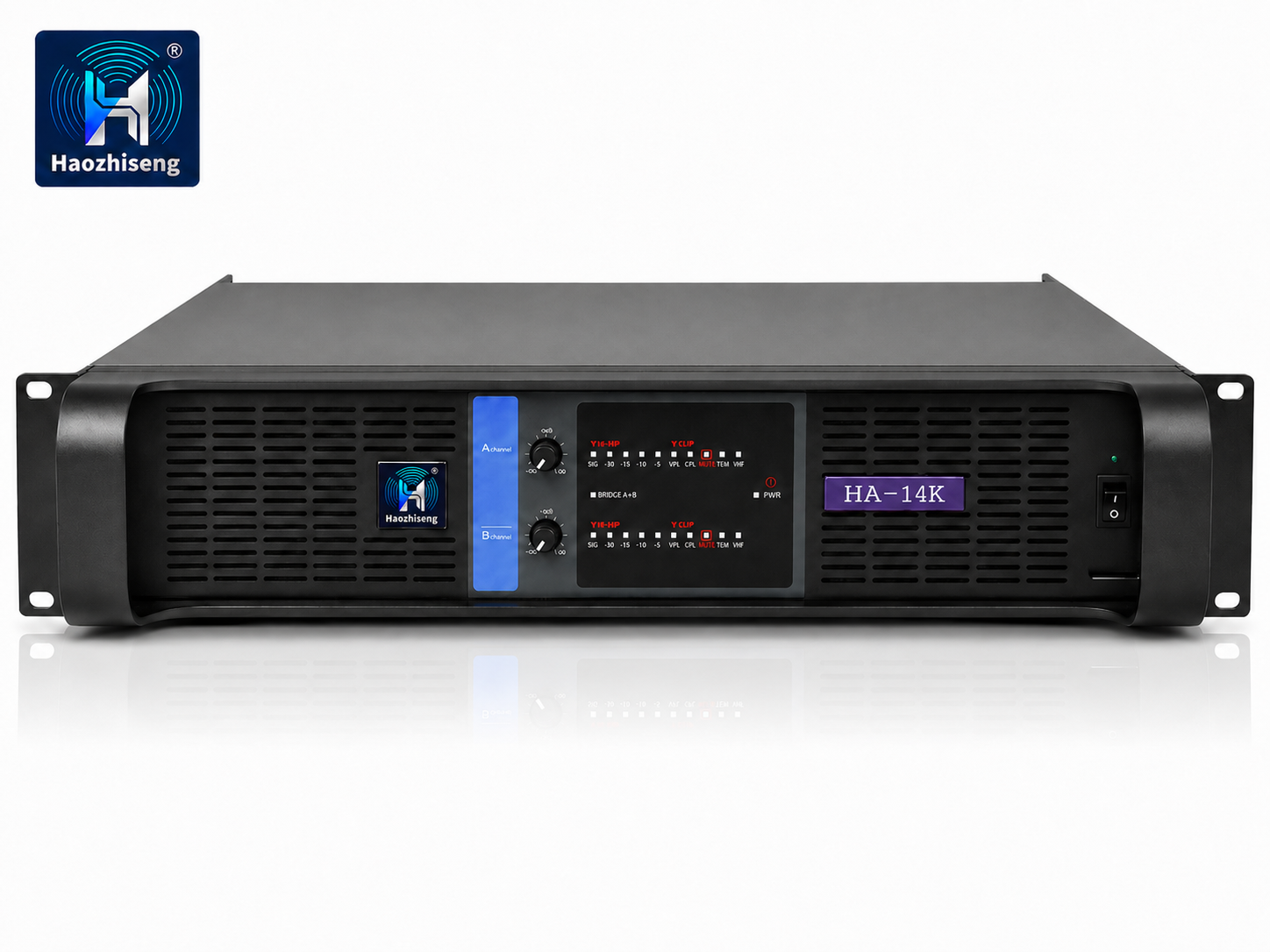 HA14K 14000W 2-Channel Professional Subwoofer Power Amplifier with PFC Switching Power Supply