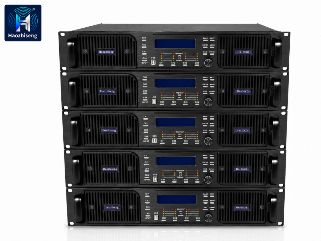 HA20KQ 20000W 4-Channel Class D DSP Subwoofer Power Amplifier with Ethernet Control