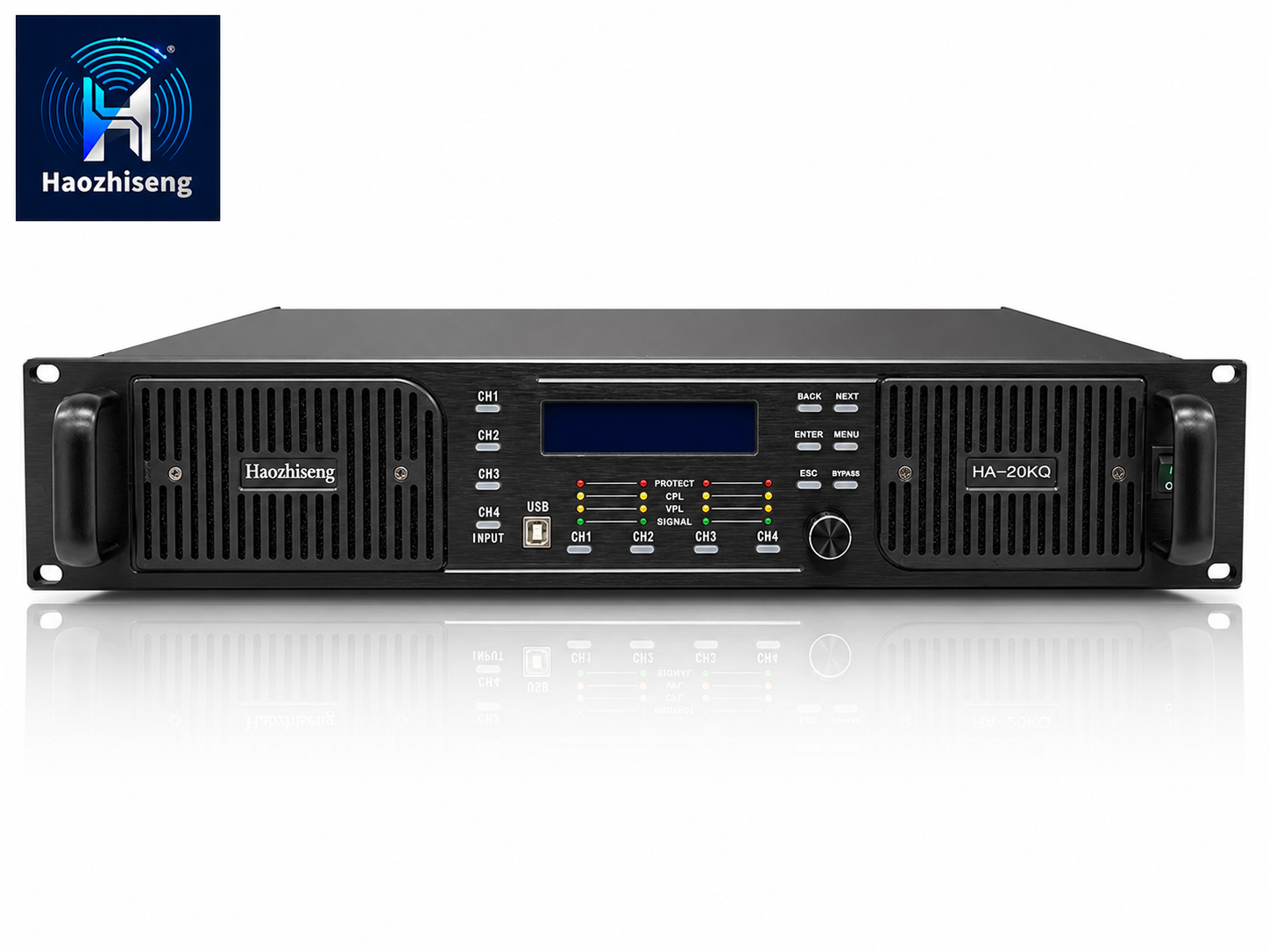 HA20KQ 20000W 4-Channel Class D DSP Subwoofer Power Amplifier with Ethernet Control