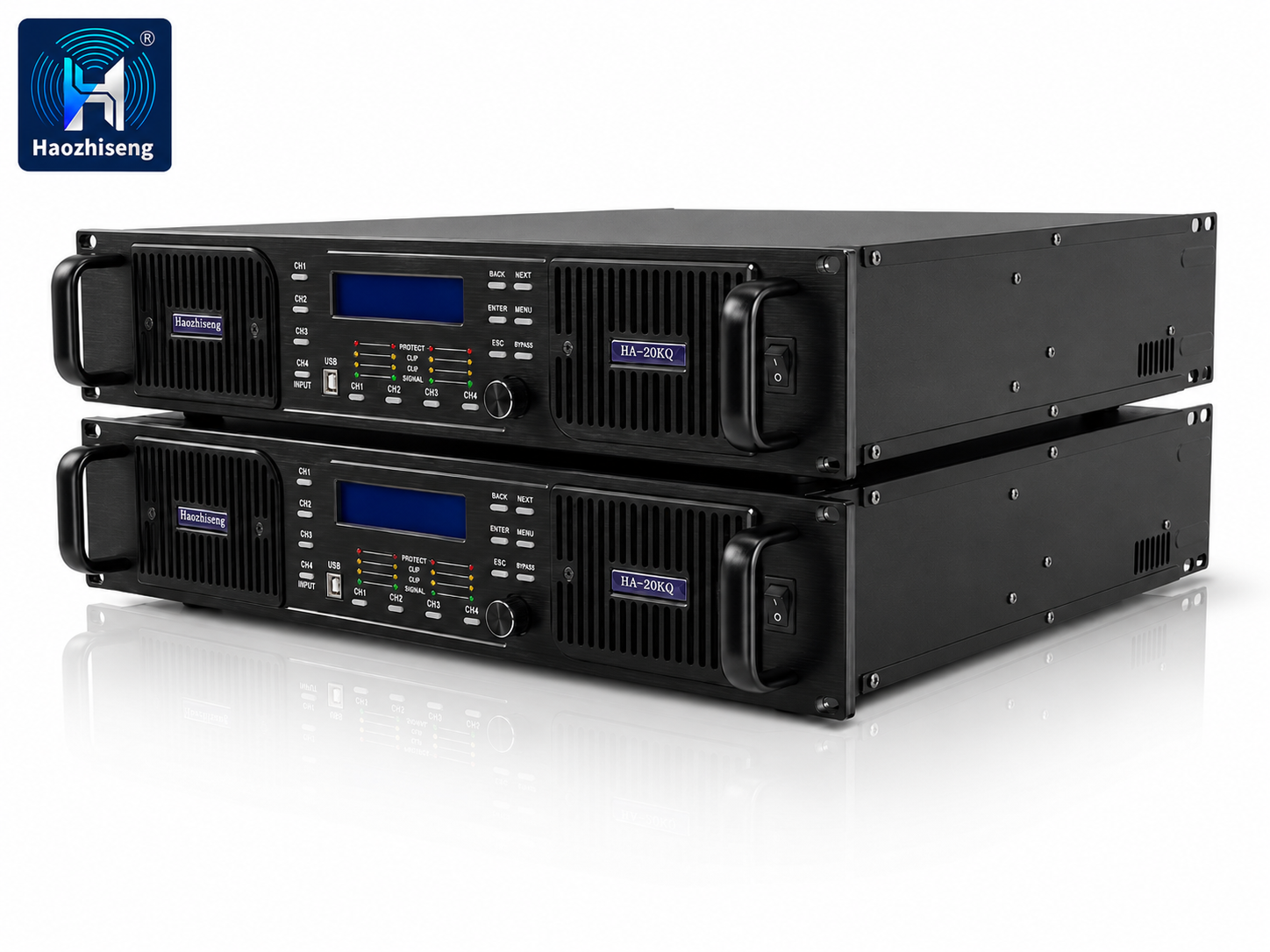 HA20KQ 20000W 4-Channel Class D DSP Subwoofer Power Amplifier with Ethernet Control
