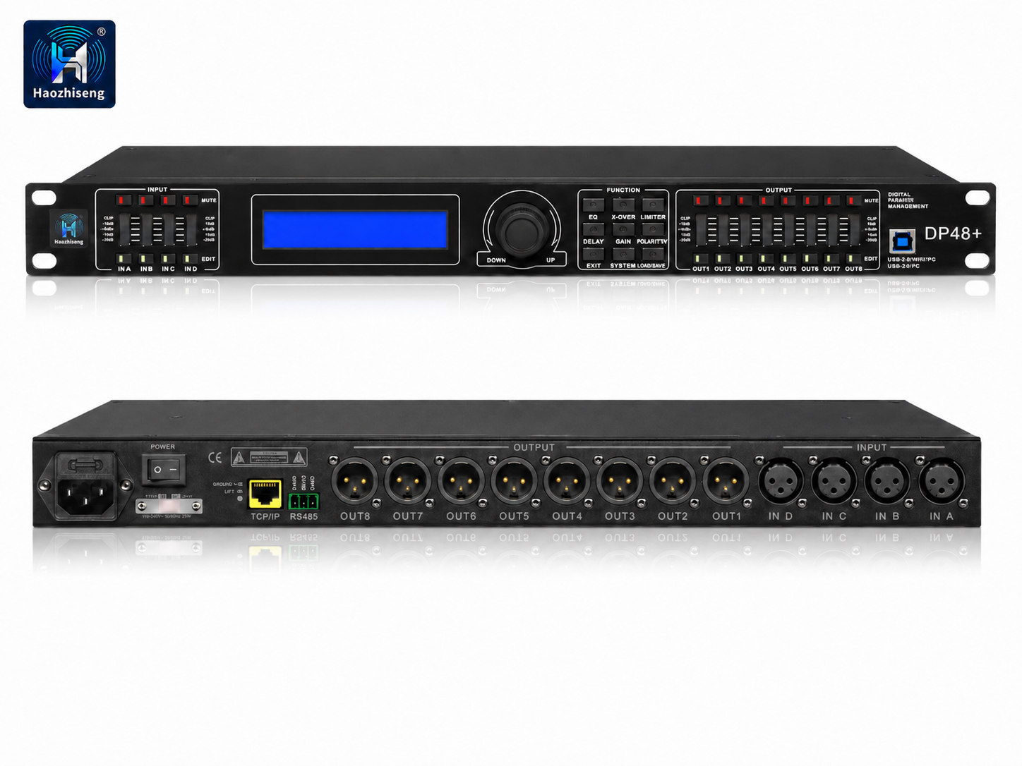 DP48+ 4 Input 8 Output Professional DSP Audio Speaker Management Processor