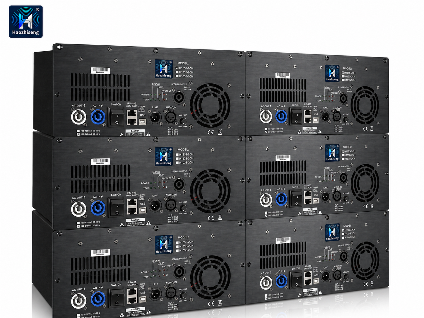 H103S-2CH 1600W + 550W 2-Channel Class D DSP Plate Amplifier Module for Active Speakers