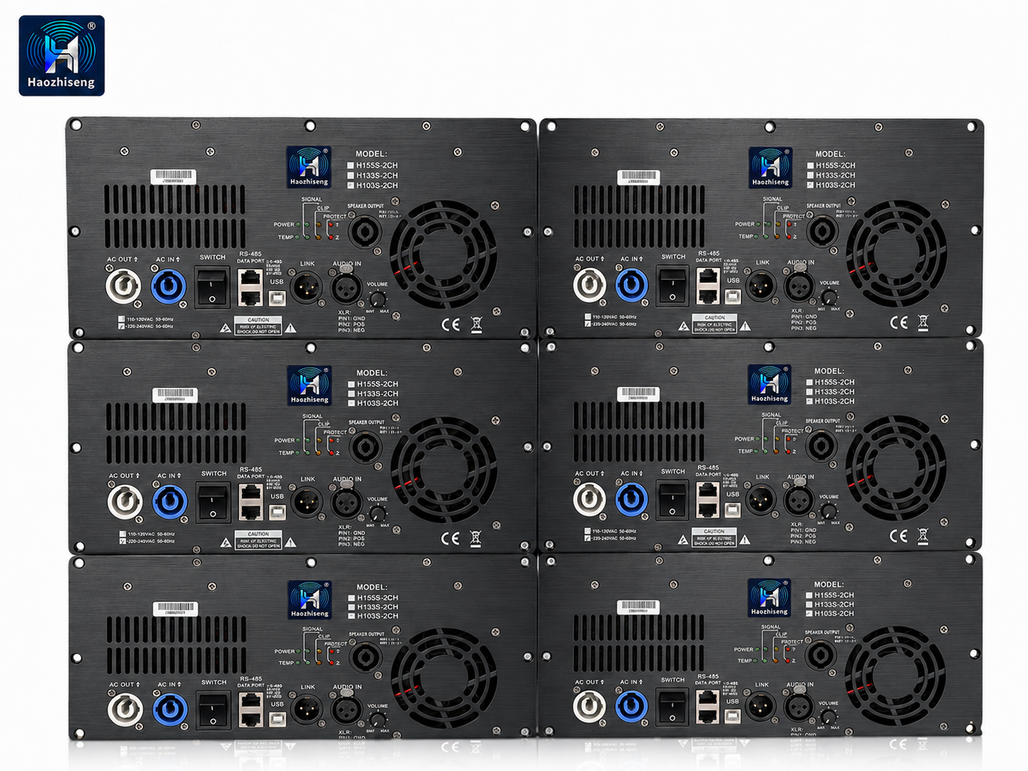 H103S-2CH 1600W + 550W 2-Channel Class D DSP Plate Amplifier Module for Active Speakers