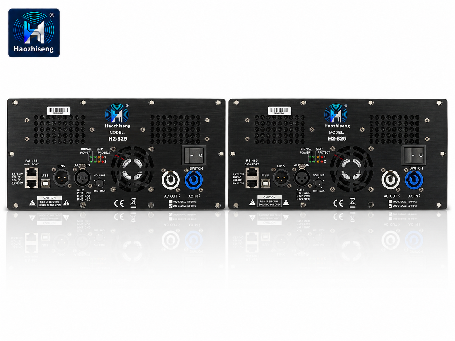 H2-825 800W + 250W 2-Channel Class-D DSP Plate Amplifier Module for Bi-Amp Active Speakers