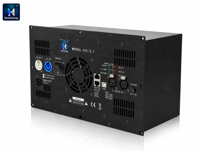 H3-2.1 2.1-Channel Class D DSP Plate Amplifier for Home Theater and Active Speaker Systems