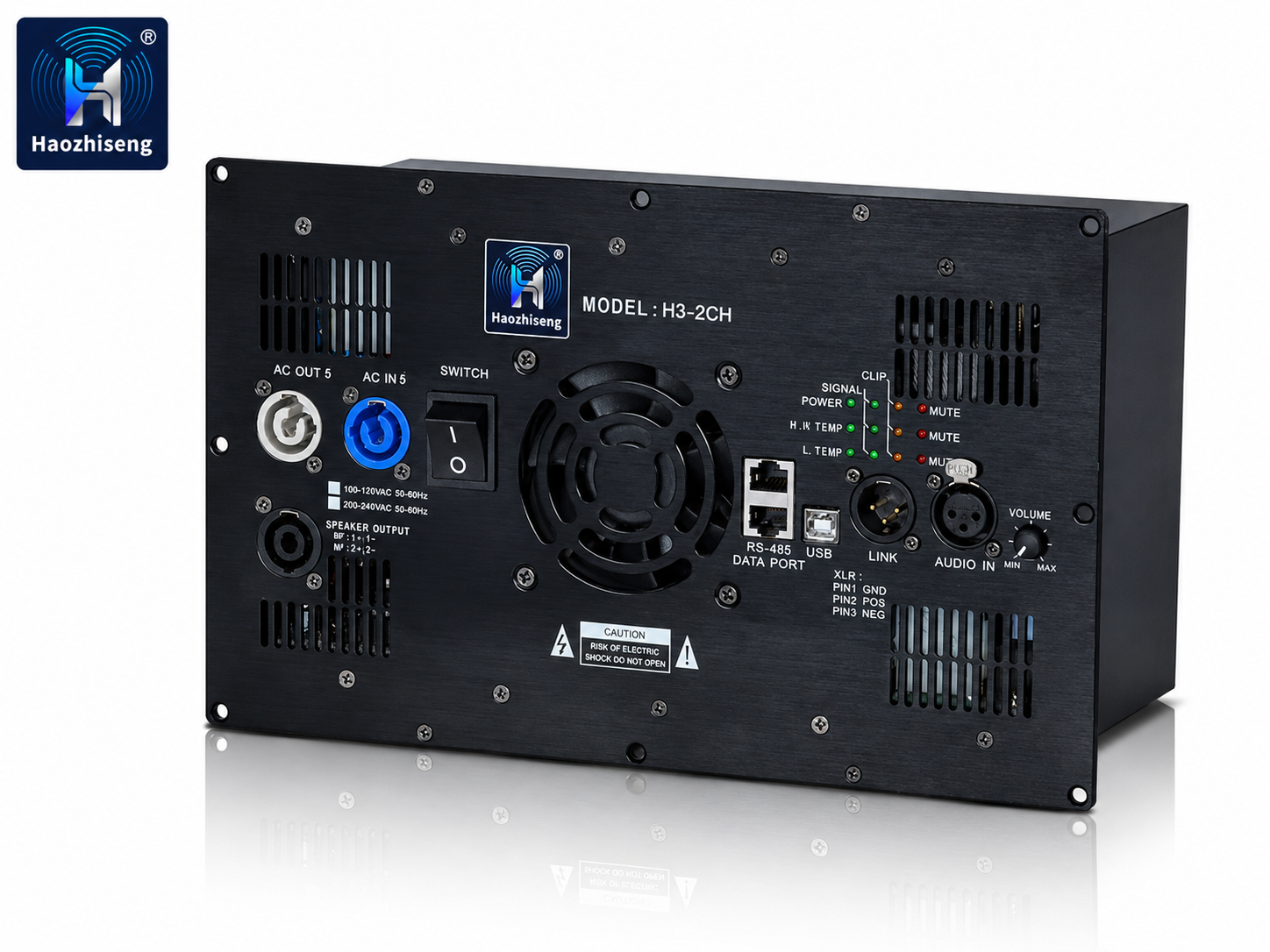 H3-2CH 2 × 1800W 2-Channel Class D DSP Amplifier Module for Active Subwoofers