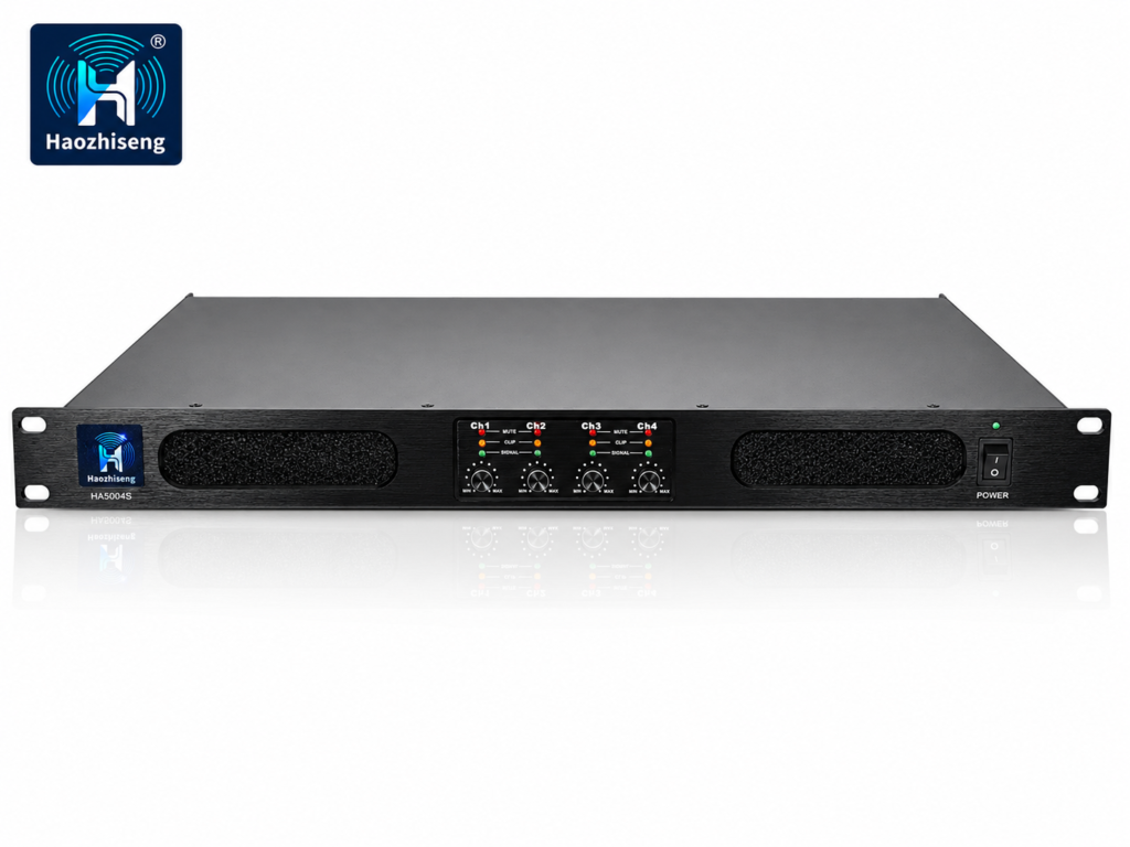 HA5004S 1U 4-Channel Class D Professional Power Amplifier for Live Sound, Touring & Installation
