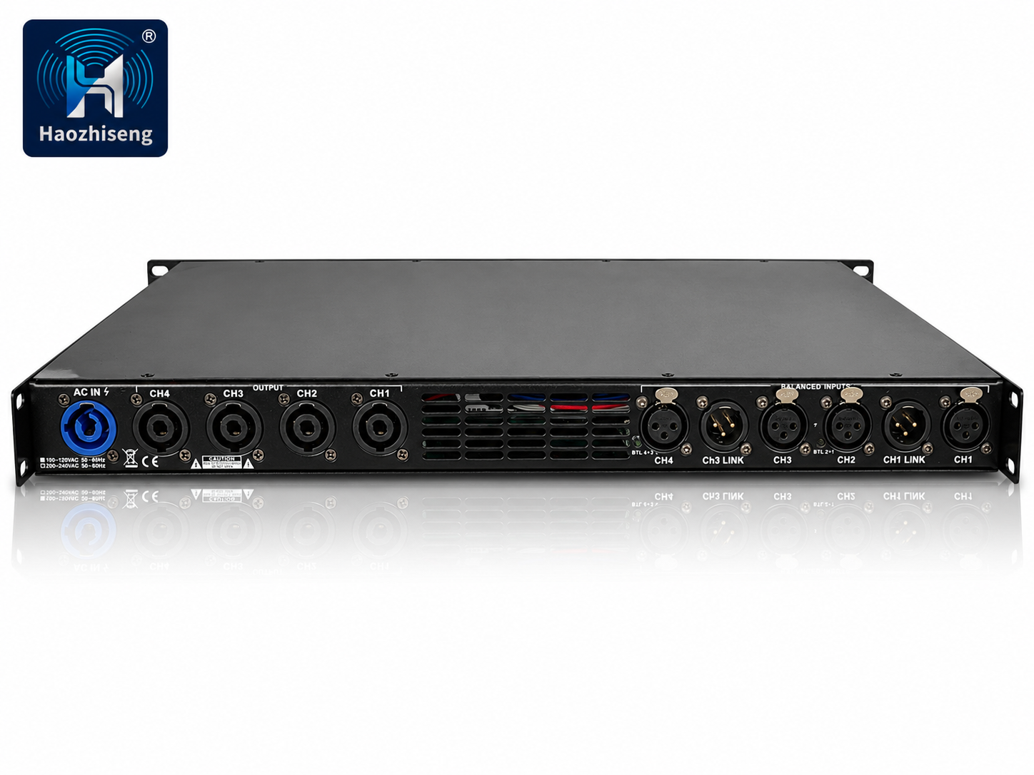 HA5004S 1U 4-Channel Class D Professional Power Amplifier for Live Sound, Touring & Installation