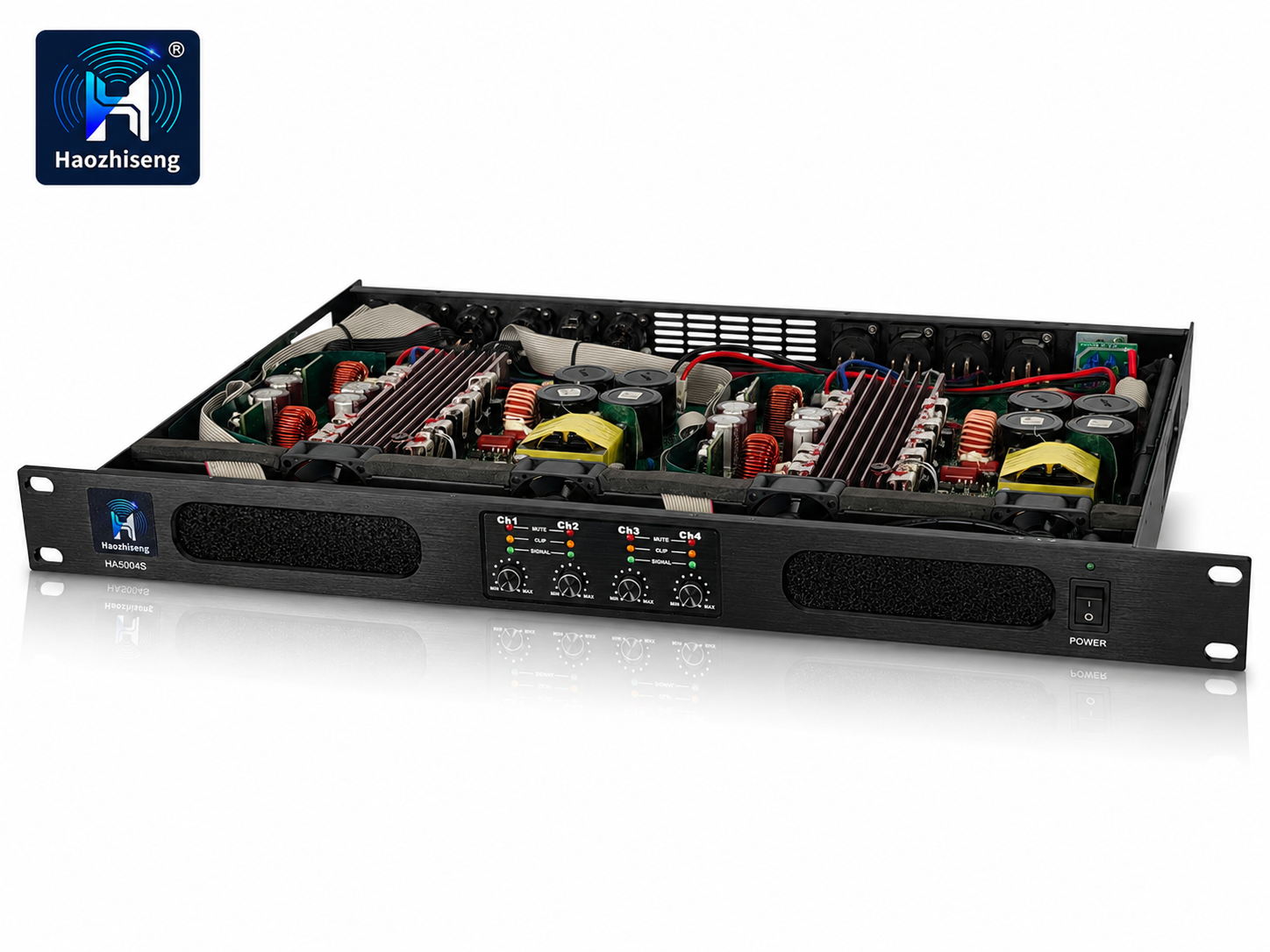 HA5004S 1U 4-Channel Class D Professional Power Amplifier for Live Sound, Touring & Installation