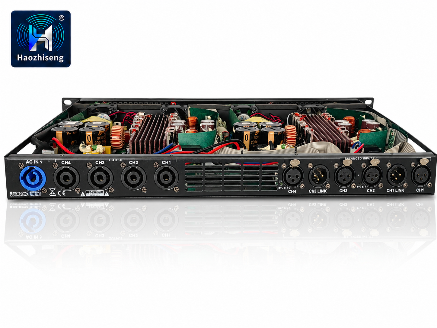 HA5004S 1U 4-Channel Class D Professional Power Amplifier for Live Sound, Touring & Installation