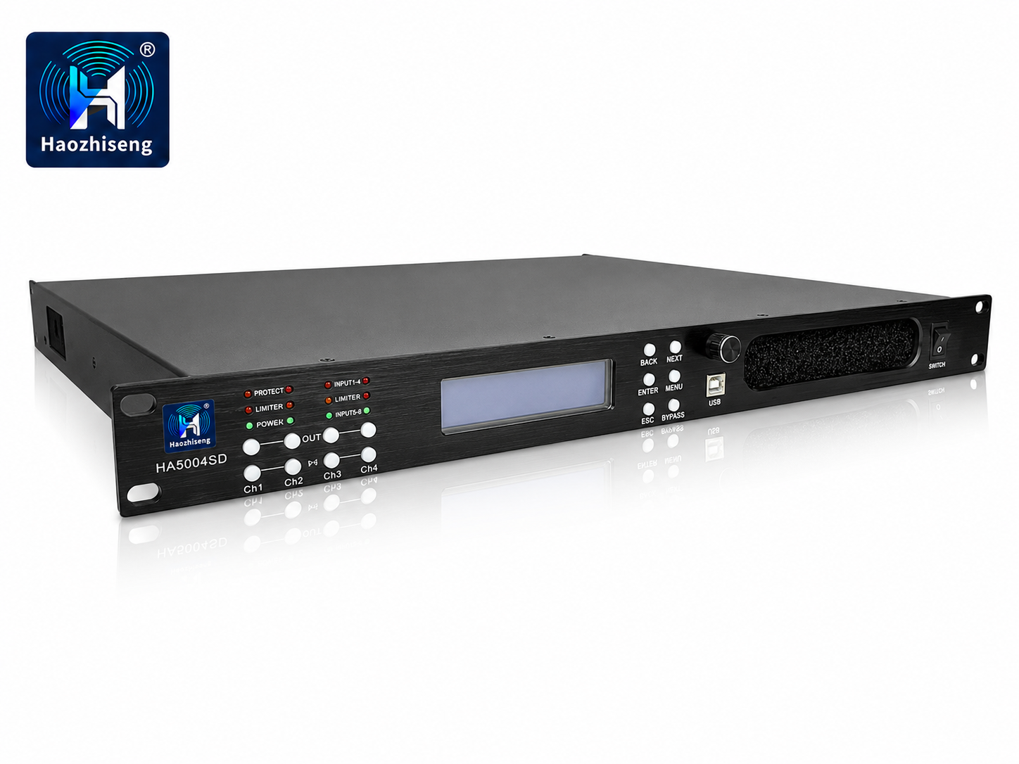 HA5004SD 3600W 4-Channel Class D DSP Power Amplifier for Professional PA Systems