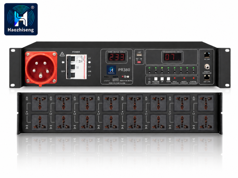 PR380 8-Channel 20kW Three-Phase Power Sequencer Controller for Professional Audio Systems