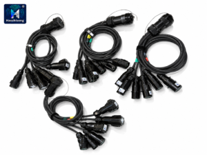 19-Pin Socapex to 16A 3-Pin Fan-Out Power Cable