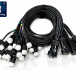 19-Pin Socapex to Edison Female Fan-Out Power Distribution Cable