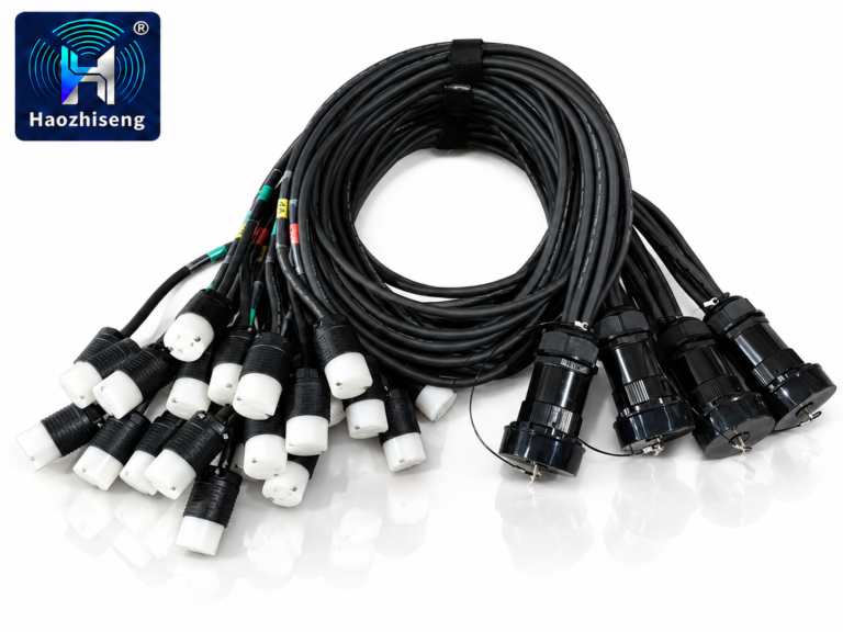 19-Pin Socapex to Edison Female Fan-Out Power Distribution Cable