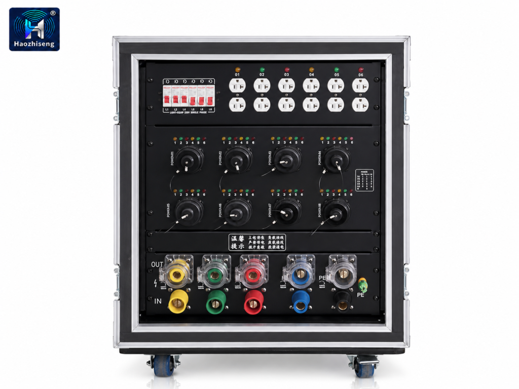 400A Three-Phase Power Distribution Cabinet with Cam-Lok Input and 19-Pin Outputs