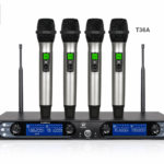 8845C Four-Channel UHF Wireless Microphone System with Four T36A Handheld Transmitters