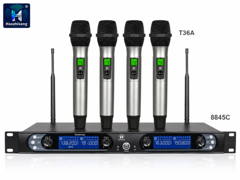 8845C Four-Channel UHF Wireless Microphone System with Four T36A Handheld Transmitters