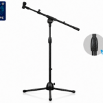 BY-760 Professional Adjustable Boom Microphone Floor Stand with Tripod Basefile