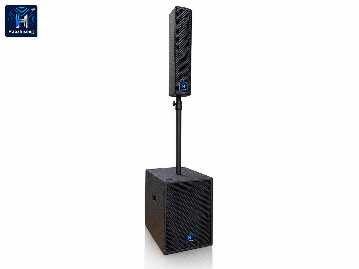 CS445 & CS12SUB 4 × 4.5-Inch Self-Powered Column PA Speaker System with Active 12-Inch Subwoofer
