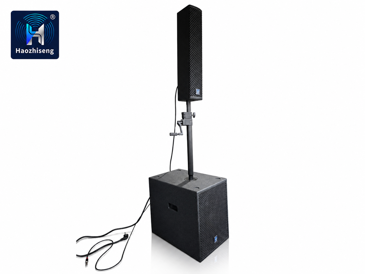 CS445 & CS12SUB 4 × 4.5-Inch Self-Powered Column PA Speaker System with Active 12-Inch Subwoofer