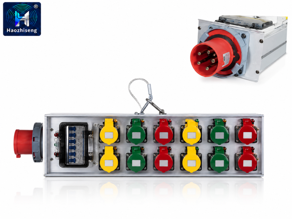DG1216 63A Three-Phase Power Distribution Unit with 12 × 16A Waterproof Outputs