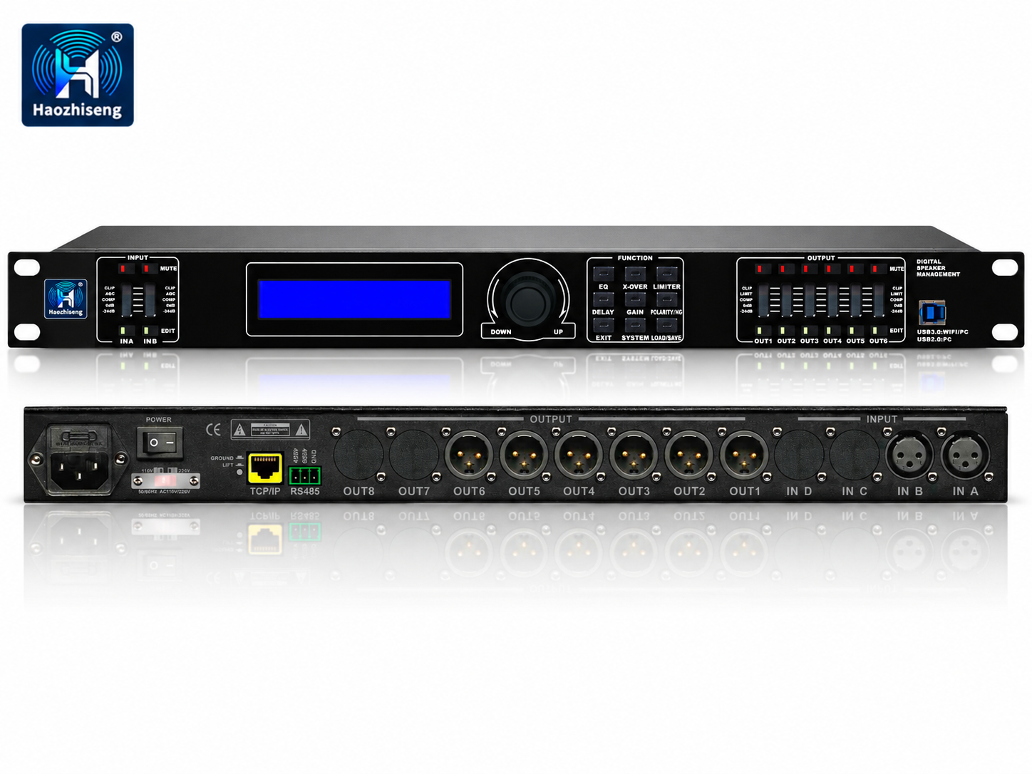 DP26+ 2-Input 6-Output Professional DSP Loudspeaker Management Processor