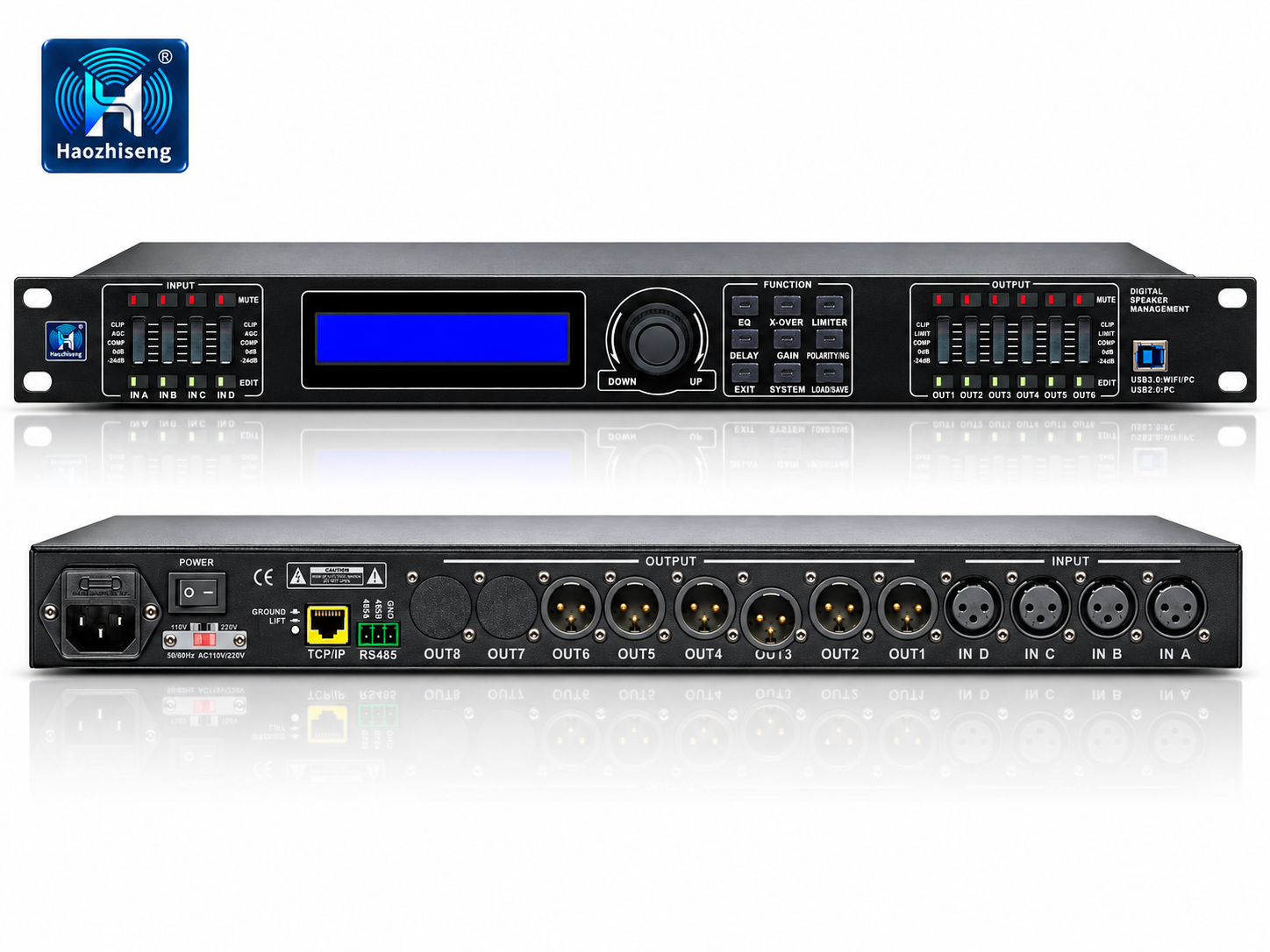 DP46+ 4-Input 6-Output Professional DSP Loudspeaker Management Processor