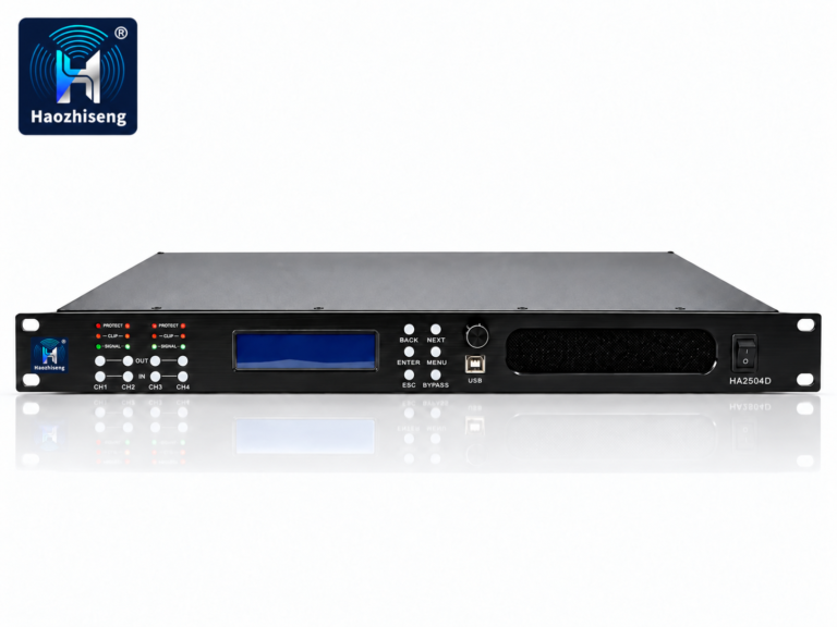 HA2504D 1800W 1U 4-Channel Class D DSP Power Amplifier for Home Theater and Professional AV Systems