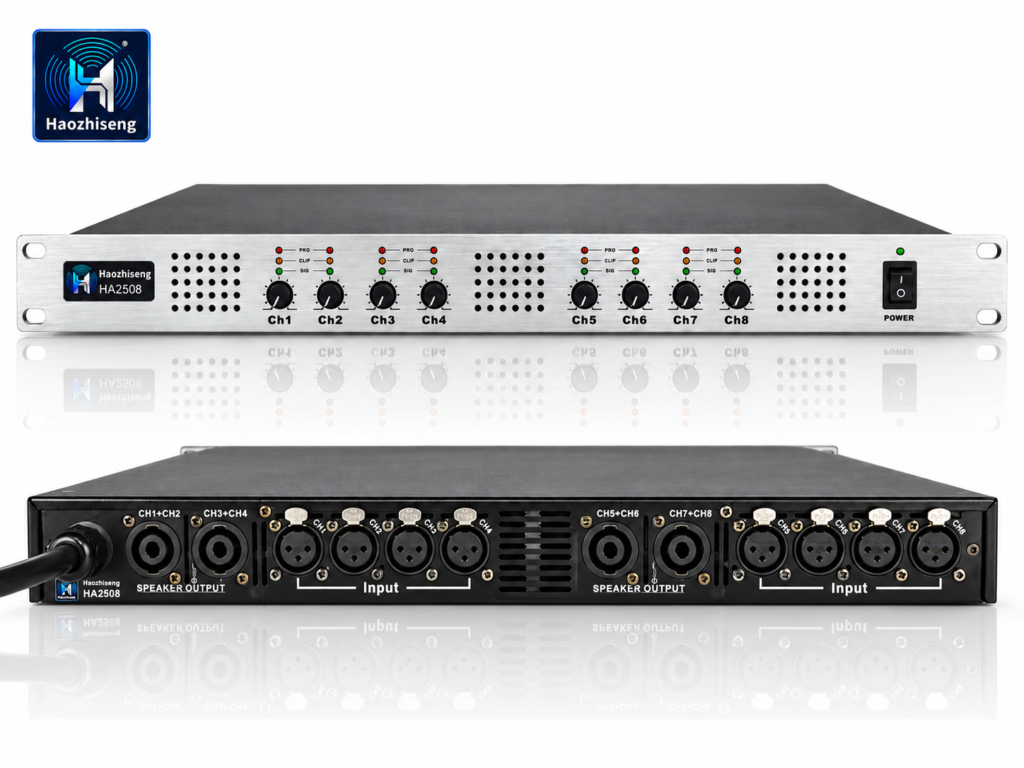 HA2508 8-Channel 8×450W Class-D Power Amplifier for Professional Audio Systems