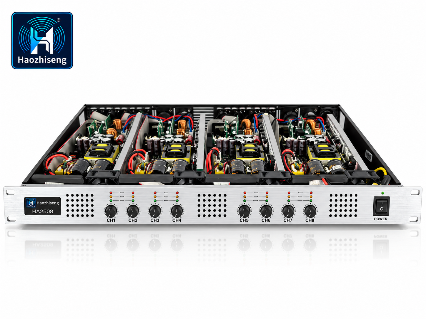 HA2508 8-Channel 8×450W Class-D Power Amplifier for Professional Audio Systems