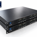 HA2508 Black 8-Channel Class-D Power Amplifier — 8 × 450W at 4Ω, Compact 1U Design