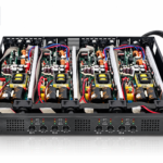 HA2508 Black 8-Channel Class-D Power Amplifier — 8 × 450W at 4Ω, Compact 1U Design