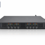 HA2508 Black 8-Channel Class-D Power Amplifier — 8 × 450W at 4Ω, Compact 1U Design
