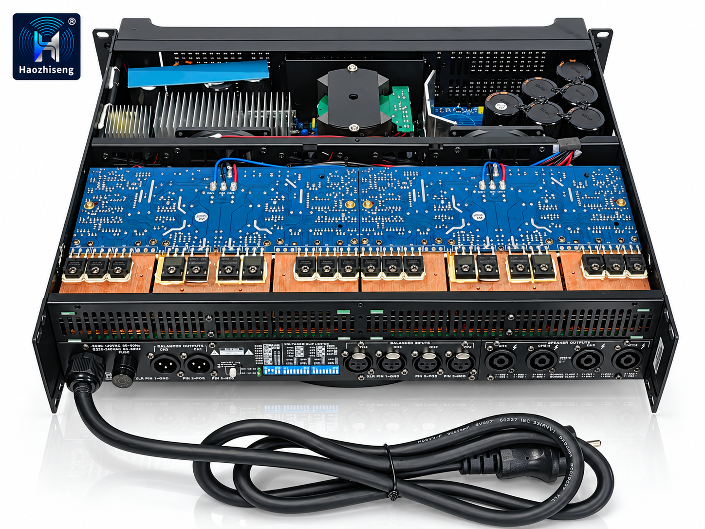 HA6KQ 4-Channel Class TD Professional Power Amplifier — 4 × 2000W at 2Ω
