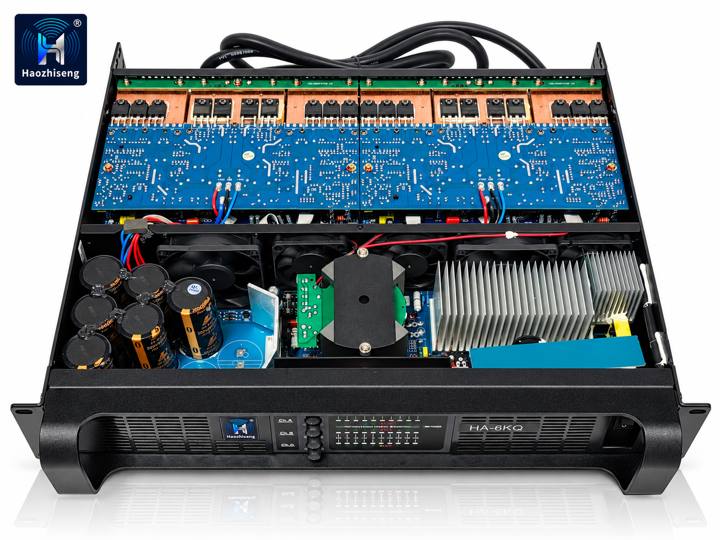 HA6KQ 4-Channel Class TD Professional Power Amplifier — 4 × 2000W at 2Ω