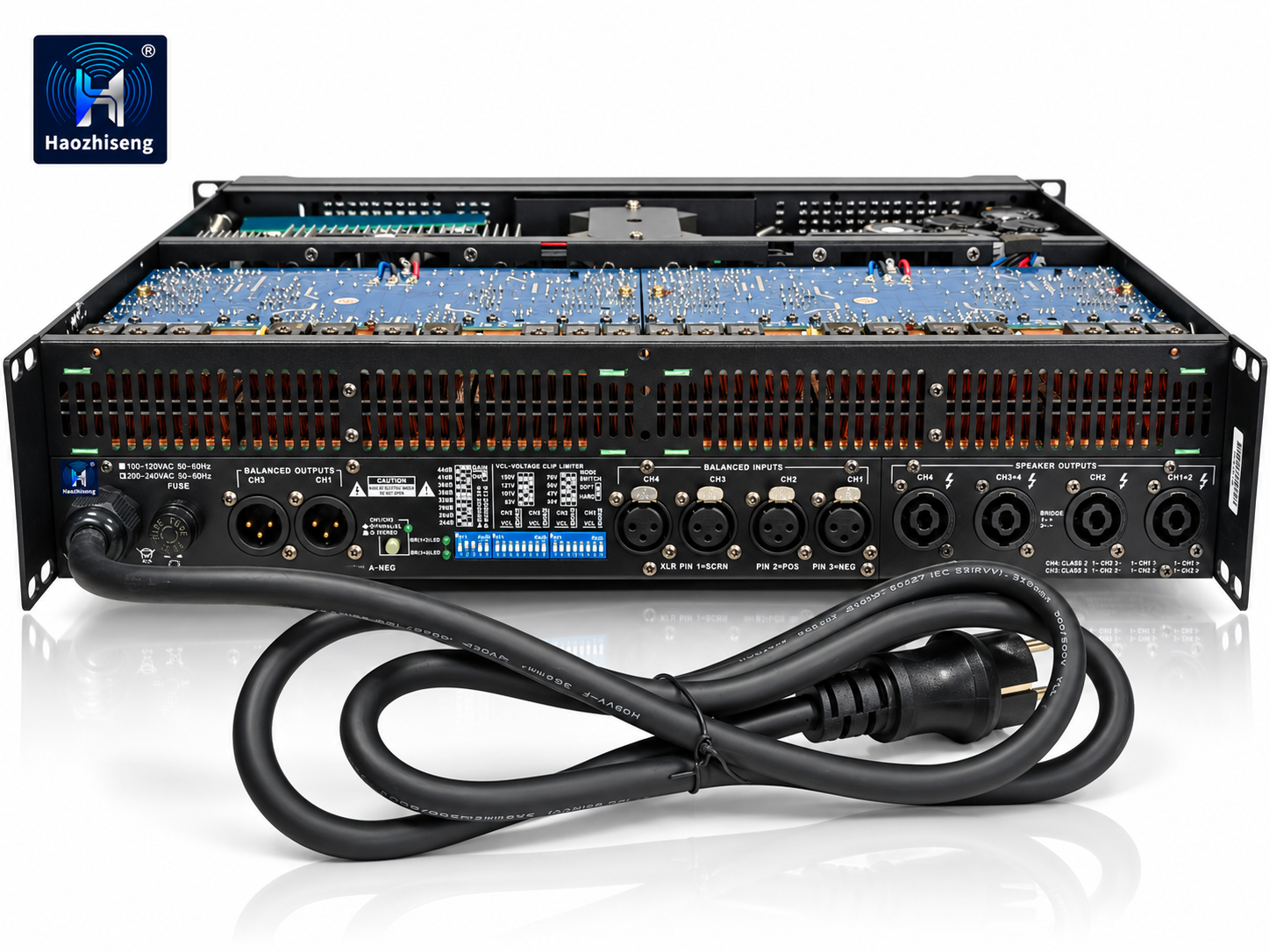 HA6KQ 4-Channel Class TD Professional Power Amplifier — 4 × 2000W at 2Ω